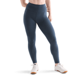Women's Midnight Heather Matte High-Rise Matte Tight Front Angle
