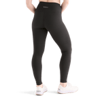 Women's Black Matte High-Rise Matte Tight 28" Back Angle