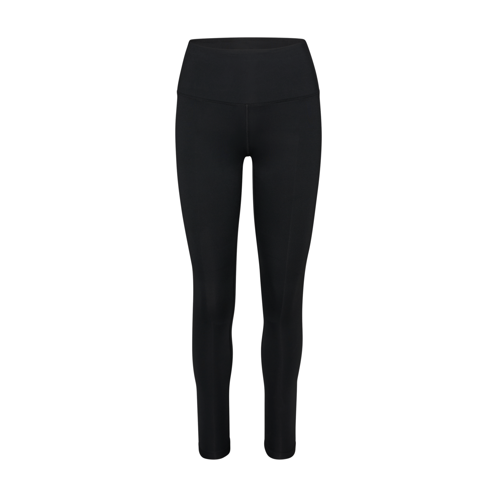 Women's Black Matte High-Rise Matte Tight 28" Silhouette Angle