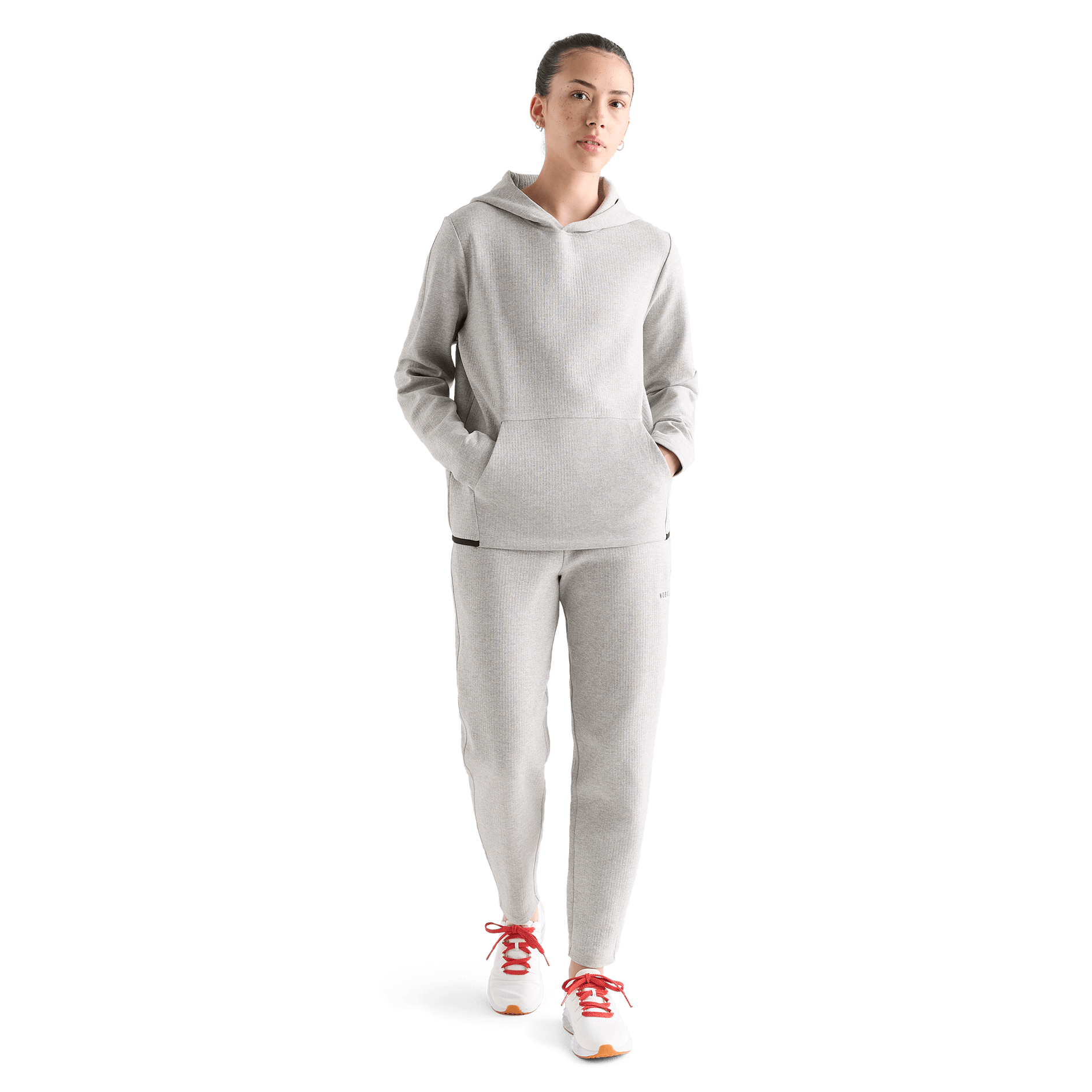 Women's Heather Grey Drive Hoodie Front