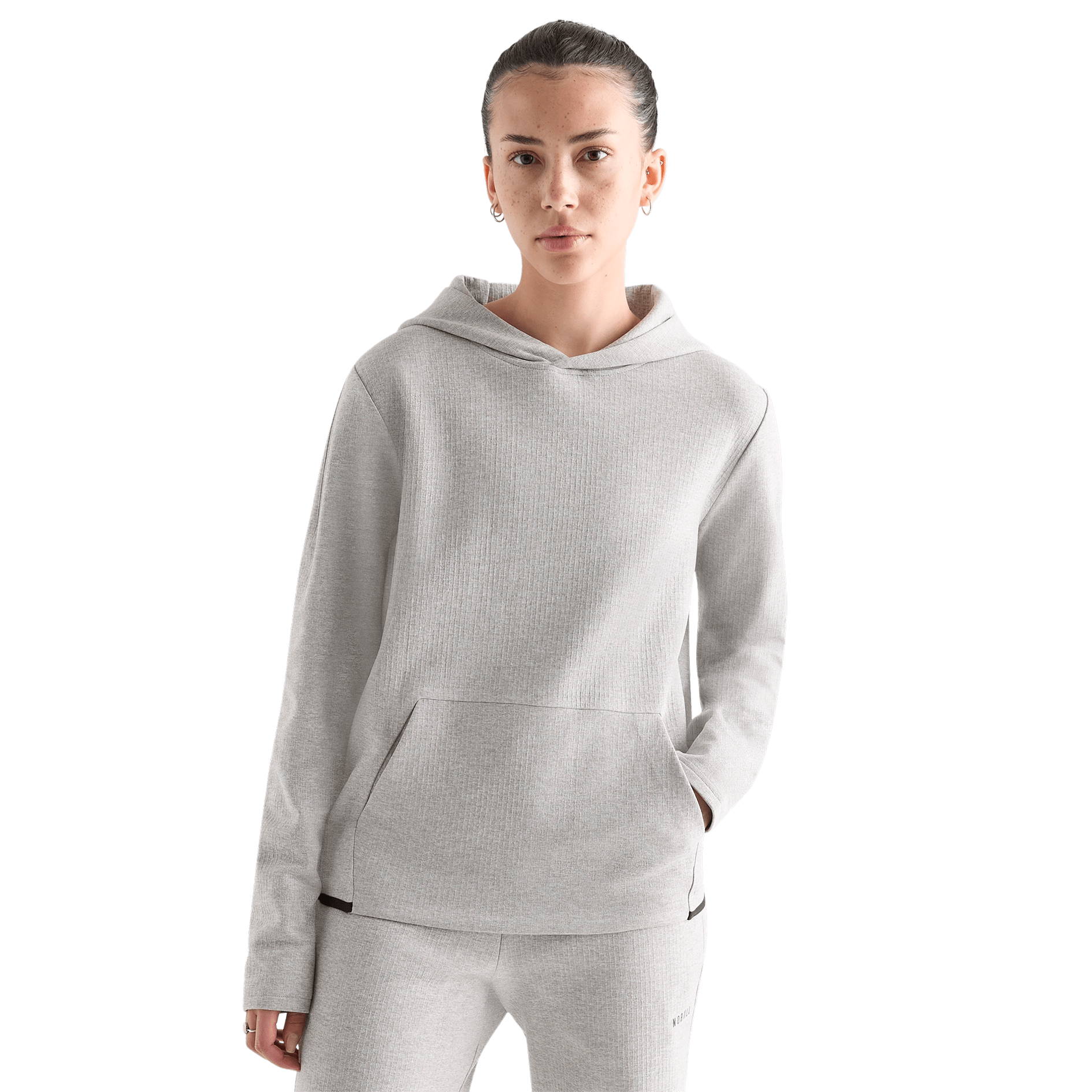 Women's Heather Grey Drive Hoodie Front