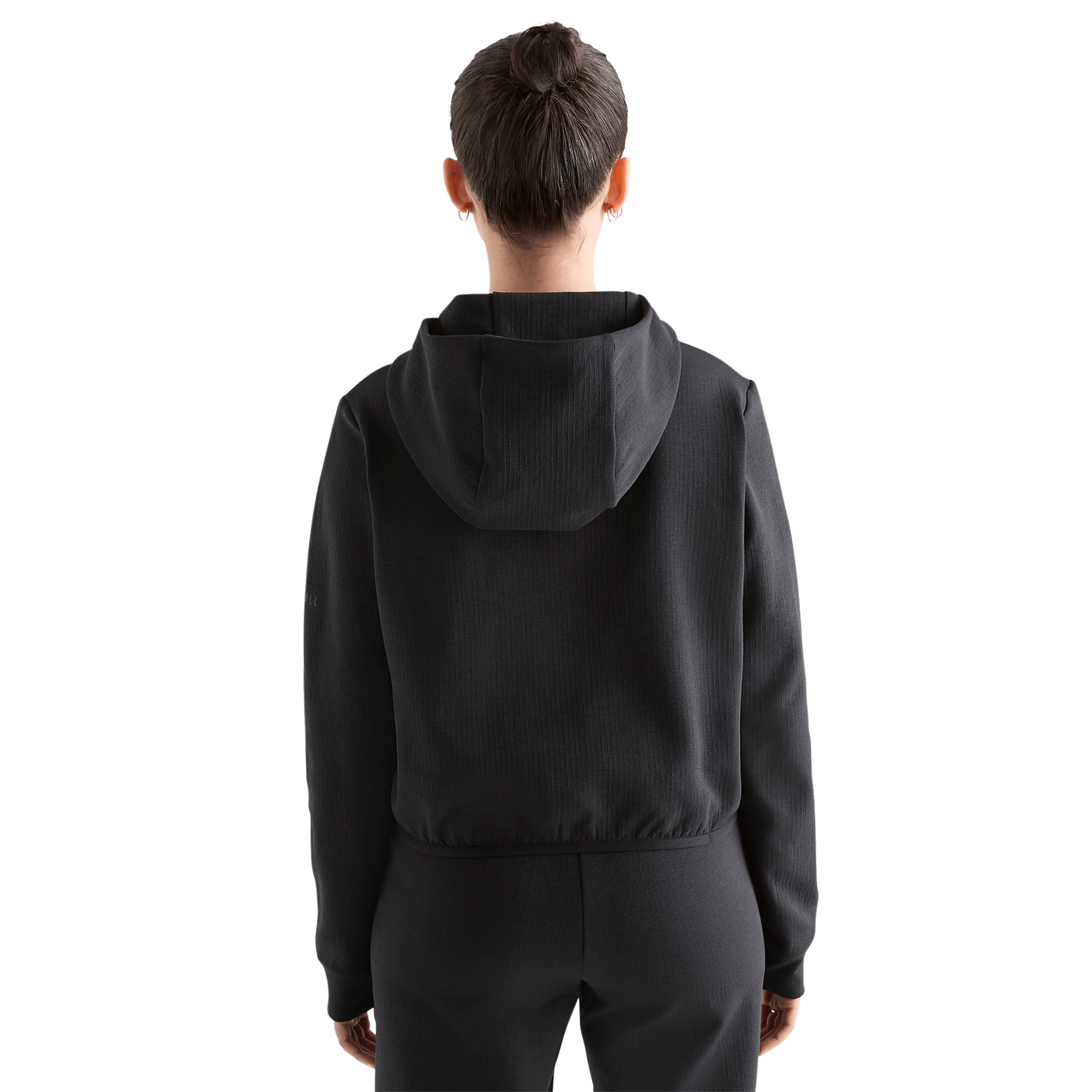 Women's Black Drive Cropped Zip-Up Back