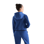 Women's Blue Quartz Drive Cropped Zip-Up Back