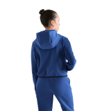 Women's Blue Quartz Drive Cropped Zip-Up Back