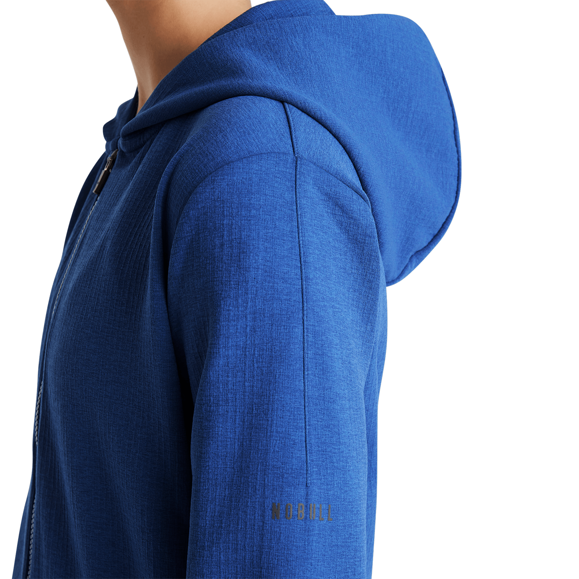 Women's Blue Quartz Drive Cropped Zip-Up Side