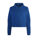 Women's Blue Quartz Drive Cropped Zip-Up Silhouette Front