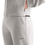 Women's Heather Grey Drive Cropped Zip-Up Pocket
