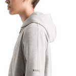 Women's Heather Grey Drive Cropped Zip-Up Side