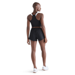 Women's Black Hybrid Short 3" Back Full Body Angle