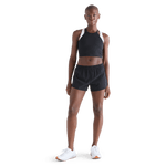 Women's Black Hybrid Short 3" Front Full Body Angle