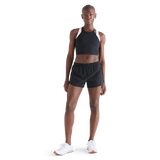 Women's Black Hybrid Short 3" Front Full Body Angle