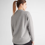 Women's Heather Grey NOBULL Crew Sweatshirt Back Angle