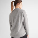 Women's Heather Grey NOBULL Crew Sweatshirt Back Angle