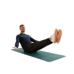 Night Navy Men's NOBULL Long Sleeve Tee Action Shot Angle.